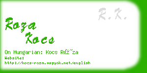 roza kocs business card